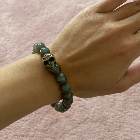 King Baby Studio Other - King Baby Day of the Dead Grey Skull Bracelet